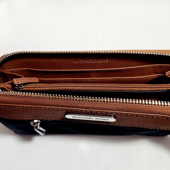 Michael Kors Wallet Navy Blue Leather Colgate Continental Full Zip Long Billfold - Picture 3 of 8